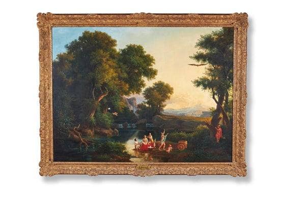 Diana and Actaeon by Claude Lorrain — hand-painted landscape oil painting reproduction on canvas