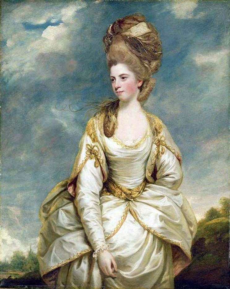 Miss Sarah Campbell by Joshua Reynolds — hand-painted portrait oil painting reproduction on canvas