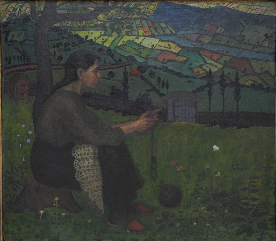 Imereti-My Mother by David Kakabadze — hand-painted landscape oil painting reproduction on canvas