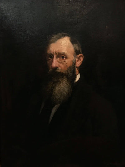 Self-Portrait in modern living room