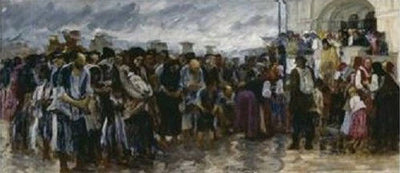 Beggars at the church