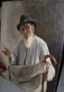 Portrait of an old man (Untitled) by Ivan Tvorozhnikov — male oil painting wall art, Realism