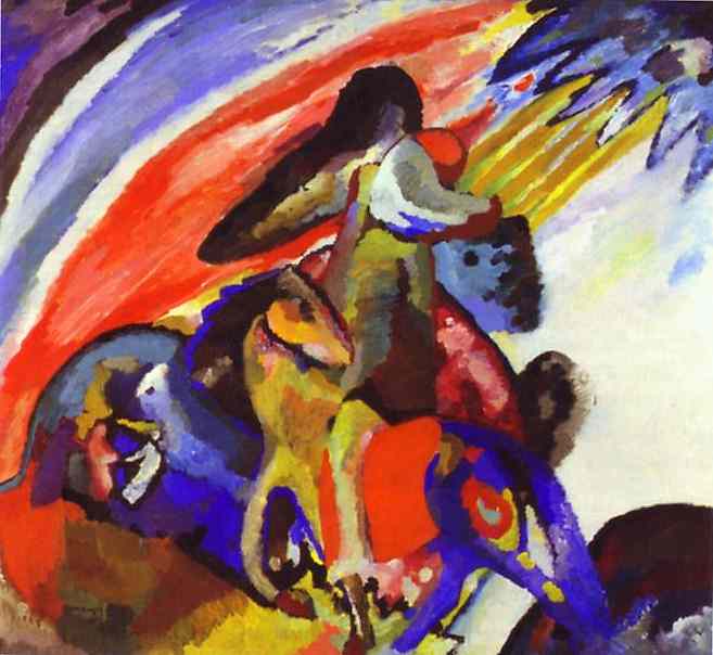 Improvisation 12 (Rider) by Wassily Kandinsky — hand-painted abstract oil painting reproduction on canvas