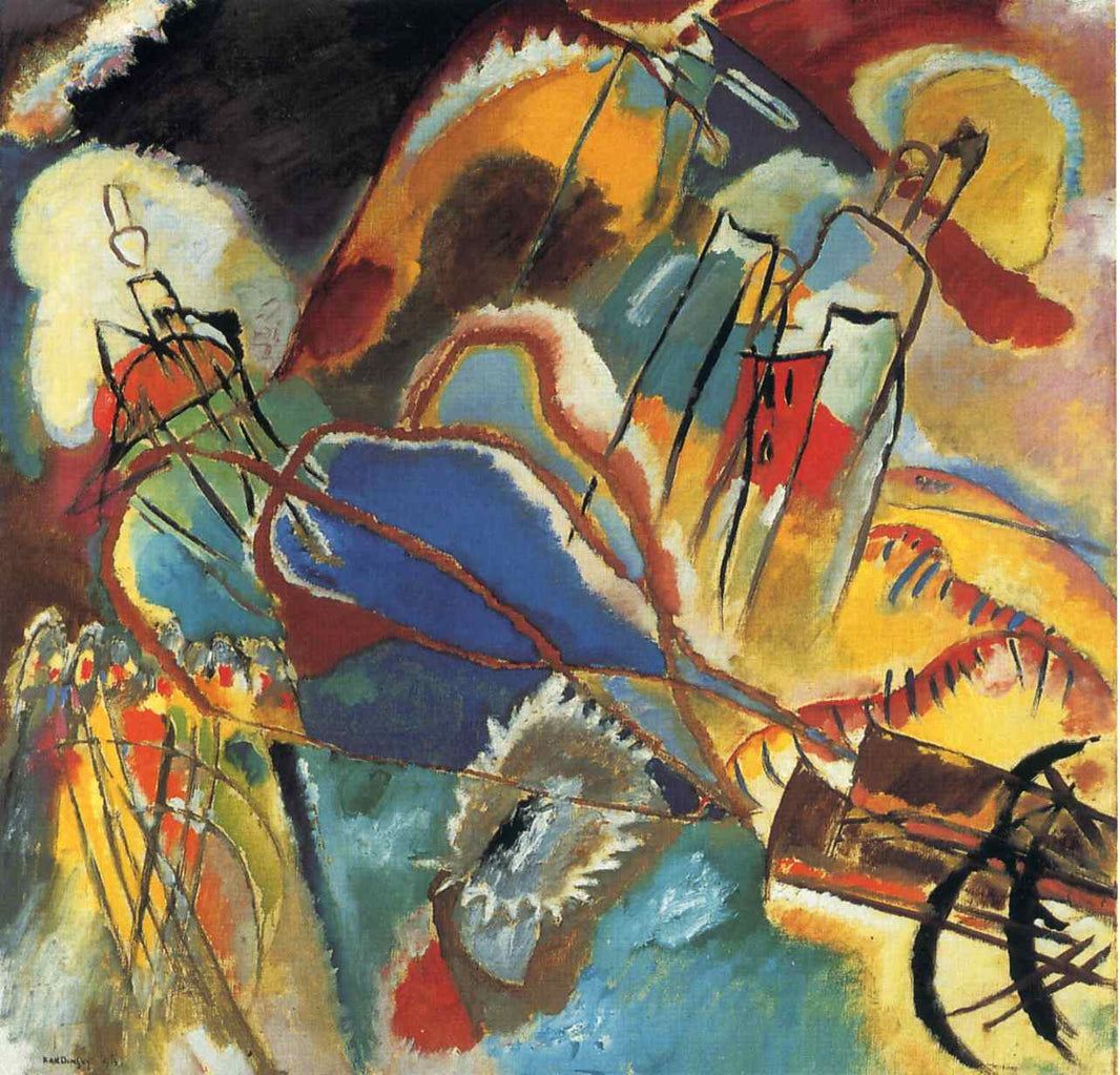 Improvisation 30 (Cannons) by Wassily Kandinsky — hand-painted abstract oil painting reproduction on canvas