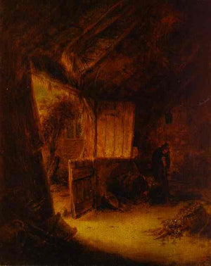 In a Barn - Adriaen van Ostade