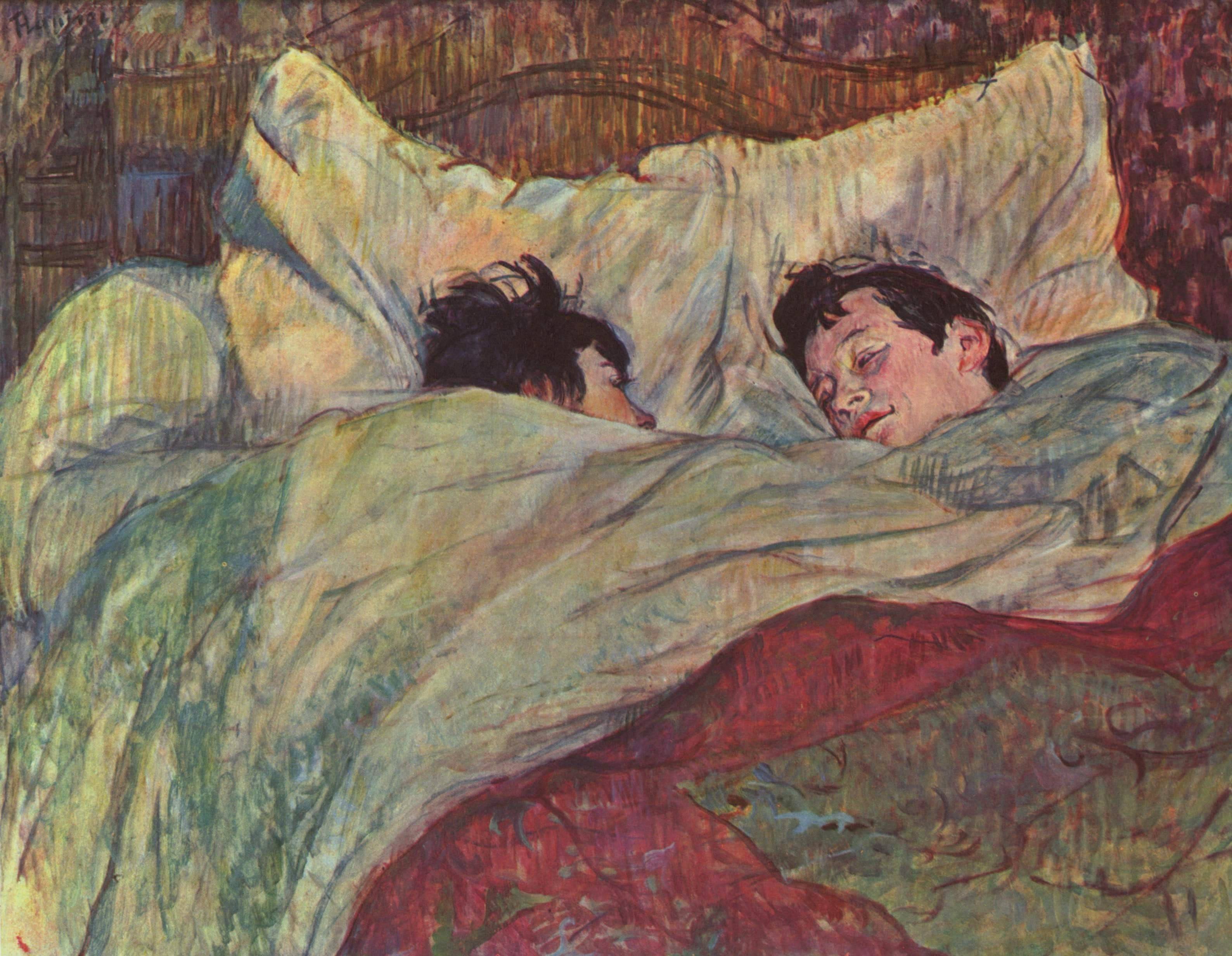 In bed - Henri de Toulouse-Lautrec