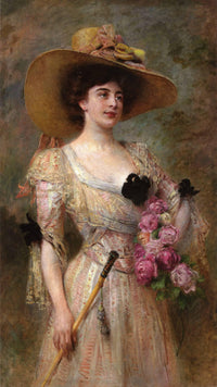 In from a Stroll by Konstantin Makovsky — hand-painted portrait oil painting reproduction on canvas