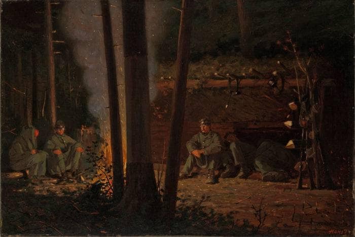 In Front of Yorktown by Winslow Homer — hand-painted botanical oil painting reproduction on canvas