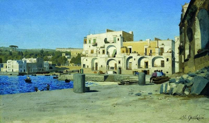 In Italy by Volodymyr Orlovsky — hand-painted architectural oil painting reproduction on canvas