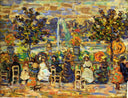 In Luxembourg Gardens by Maurice Prendergast — hand-painted abstract oil painting reproduction on canvas