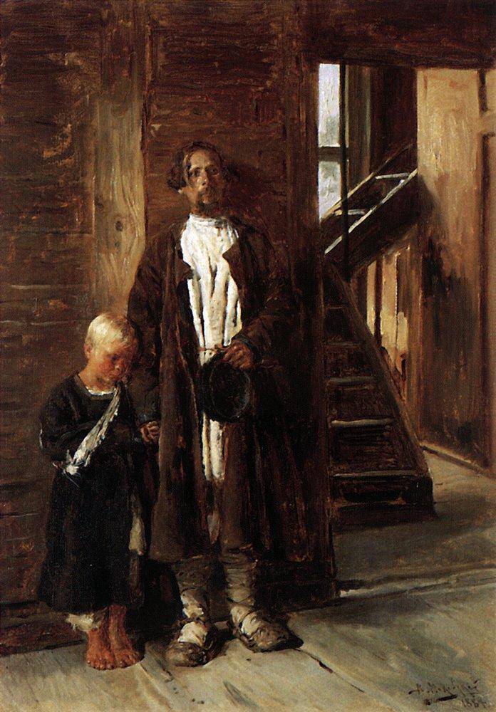 In Search of Medicine by Vladimir Makovsky — hand-painted landscape oil painting reproduction on canvas