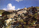 In the Alps by John Singer Sargent — seascapes oil painting wall art, Impressionism