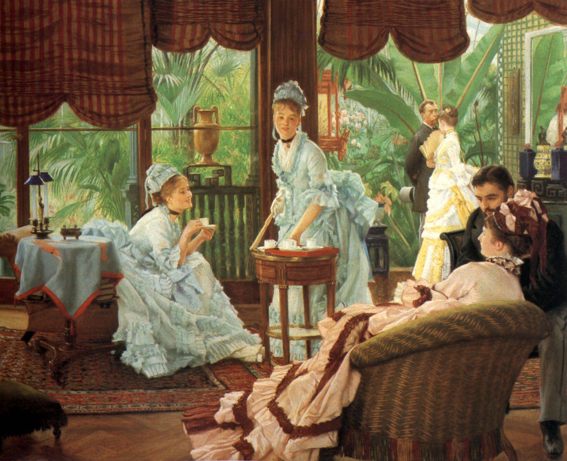 In the Conservatory - James Tissot