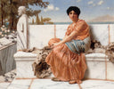 In the Days of Sappho by John William Godward — male oil painting wall art, Neoclassicism