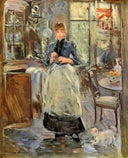 In the Dining Room by Berthe Morisot — hand-painted eco oil painting reproduction on canvas