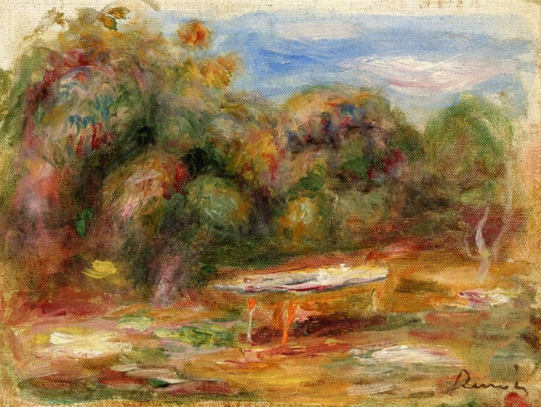 In the Garden at Collettes in Cagnes by Pierre-Auguste Renoir — hand-painted landscape oil painting reproduction on canvas