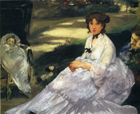 In the Garden by Edouard Manet — hand-painted portrait oil painting reproduction on canvas