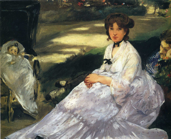 In the Garden by Edouard Manet — hand-painted portrait oil painting reproduction on canvas