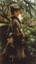 In the greenhouse by James Tissot — hand-painted portrait oil painting reproduction on canvas