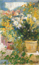 In the Greenhouse by John Henry Twachtman — hand-painted botanical oil painting reproduction on canvas