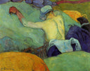 In the Heat (The Pigs) by Paul Gauguin — hand-painted abstract oil painting reproduction on canvas