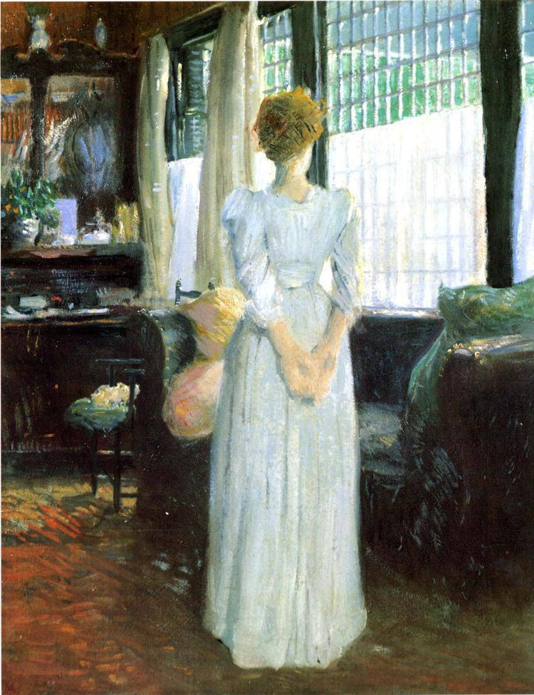 In the Living Room - Julian Alden Weir