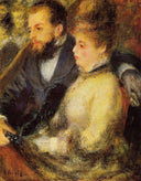 In the Loge by Pierre-Auguste Renoir — hand-painted portrait oil painting reproduction on canvas