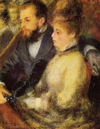 In the Loge by Pierre-Auguste Renoir — hand-painted portrait oil painting reproduction on canvas