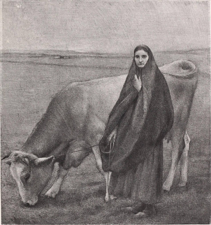 In the meadow by Pascal Dagnan-Bouveret — hand-painted portrait oil painting reproduction on canvas