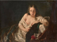 In the Morning by Gerolamo Induno — hand-painted portrait oil painting reproduction on canvas