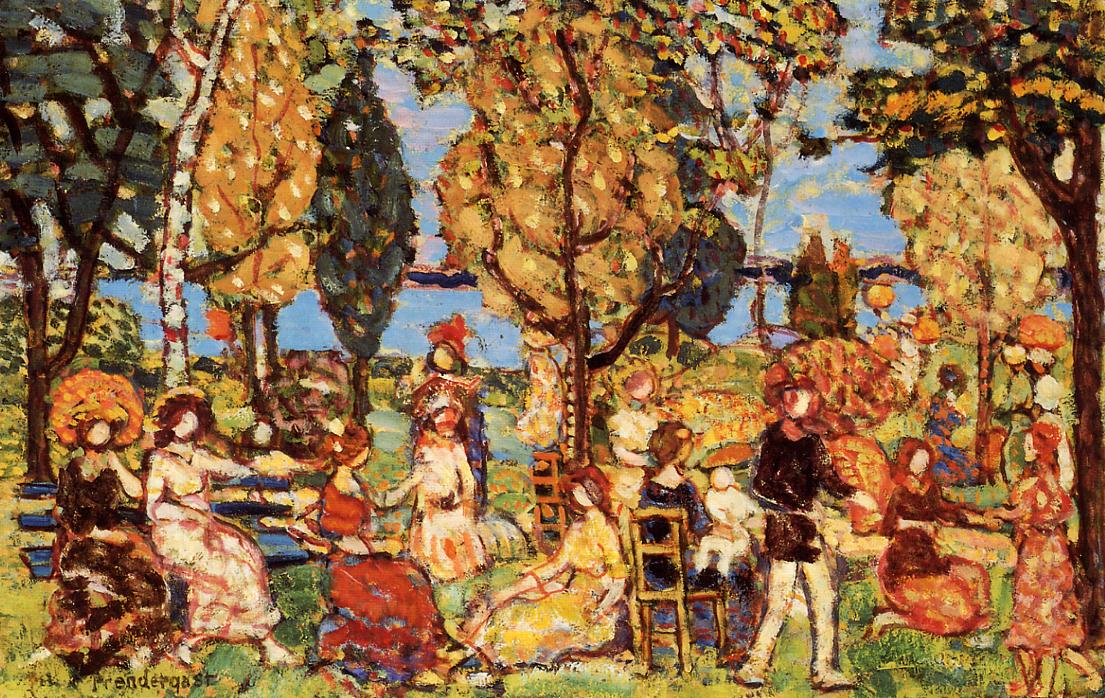 In the Park (also known as The Promenade) - Maurice Prendergast