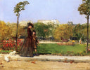 In the Park, Paris by William Merritt Chase — hand-painted botanical oil painting reproduction on canvas