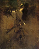 In the Promenade by Giovanni Boldini — male oil painting wall art, Impressionism