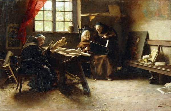 In The Sculptor's Studio (Divine Inspiration) by Giovanni Battista Torriglia — hand-painted portrait oil painting reproduction on canvas