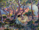 In the Shade of the Pines by Theo van Rysselberghe — male oil painting wall art, Neo Impressionism