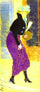 In The Street Woman with Muff in kitchen