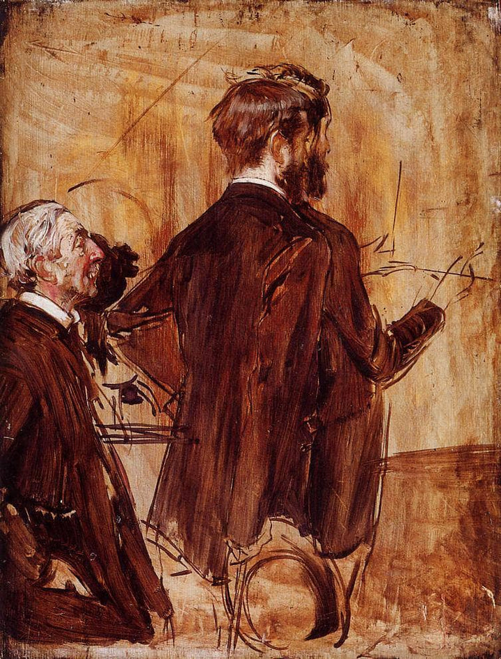 In the Studio by Giovanni Boldini — hand-painted portrait oil painting reproduction on canvas