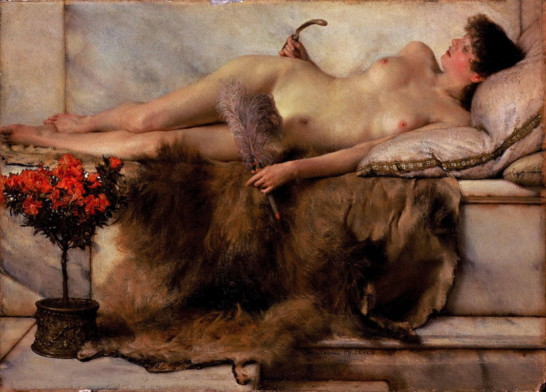 In the Tepidarium by Sir Lawrence Alma-Tadema — hand-painted portrait oil painting reproduction on canvas