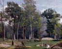 In the Woods at Ville d'Avray by Camille Corot — hand-painted botanical oil painting reproduction on canvas