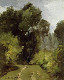 In the Woods by Camille Pissarro — hand-painted botanical oil painting reproduction on canvas