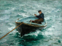 In Tow by Henry Scott Tuke — hand-painted nautical oil painting reproduction on canvas
