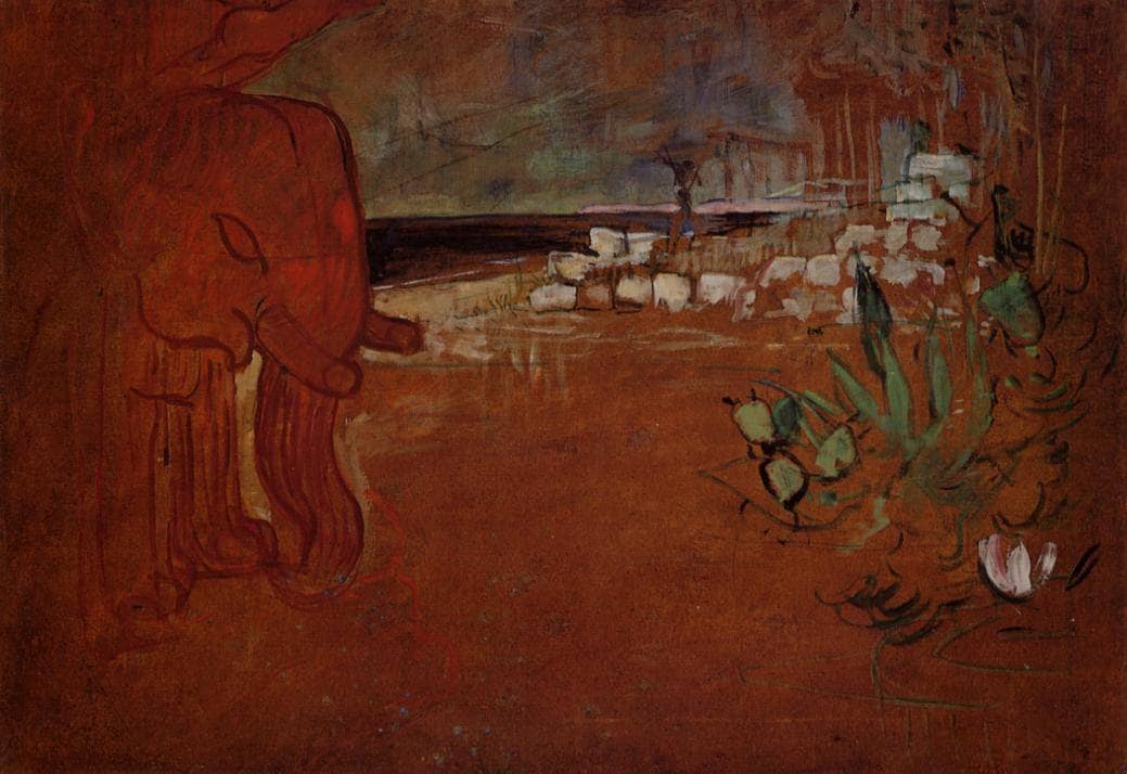 Indian Decor by Henri de Toulouse-Lautrec — hand-painted abstract oil painting reproduction on canvas