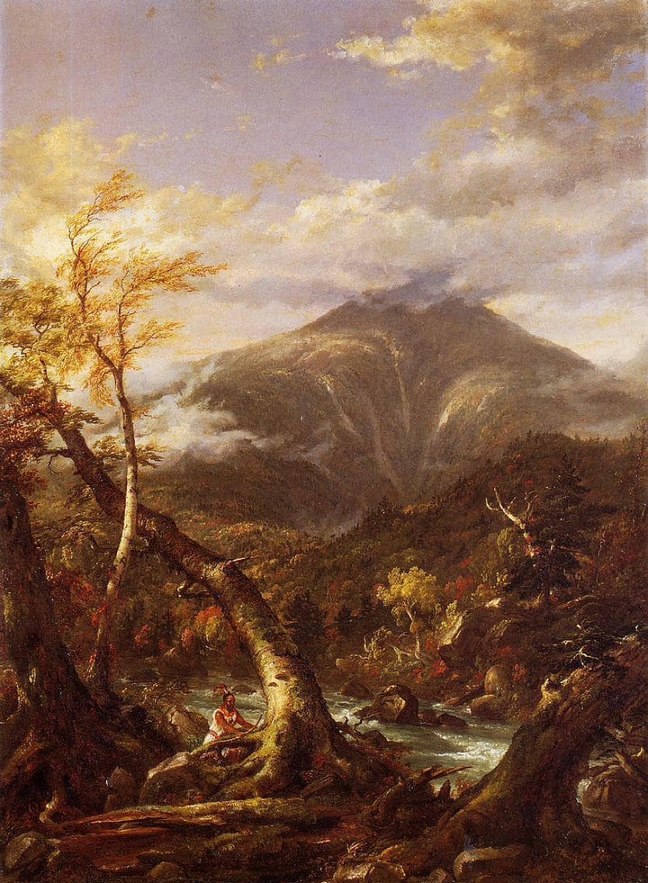 Indian Pass Tahawus by Thomas Cole — hand-painted botanical oil painting reproduction on canvas