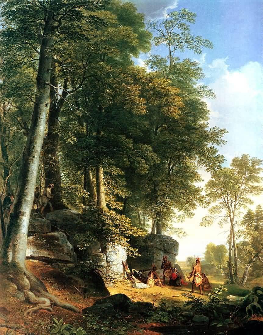 Indian Rescue by Asher Brown Durand — hand-painted botanical oil painting reproduction on canvas