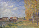 Indian Summer at Moret Sunday Afternoon by Alfred Sisley — rural oil painting wall art, Impressionism