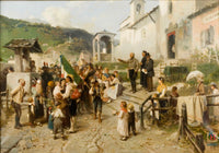 The Departure Of The Conscripts In 1866 by Gerolamo Induno — hand-painted cultural oil painting reproduction on canvas