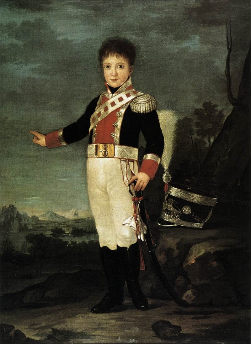 Infante Don Sebastián Gabriel de Borbón y Braganza by Francisco Goya — hand-painted portrait oil painting reproduction on canvas