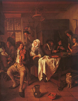 Inn with Violinist and Card Players - Jan Steen