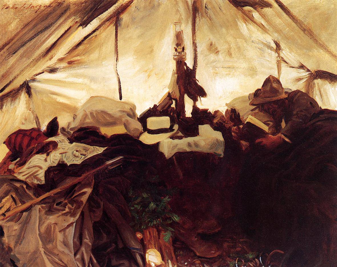 Inside a Tent in the Canadian Rockies - John Singer Sargent