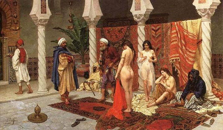 Inspecting New Arrivals by Giulio Rosati — hand-painted cultural oil painting reproduction on canvas